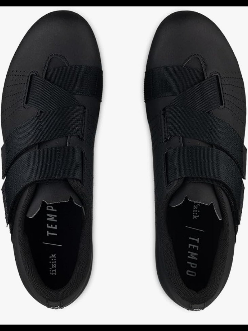 NEW-Fizik Tempo Unisex Power Strap Road Cycling Shoes - Black 8.75